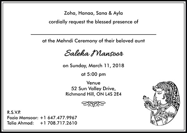 Wedding Invitation Wording For Mehndi Ceremony | Indian wedding cards,  Wedding cards, Invitation cards