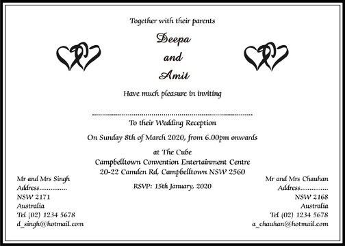 Hindu Wedding Card Wordings