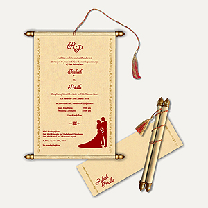 Scroll Wedding Cards