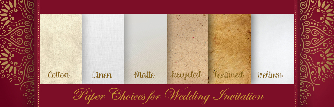 Types of wedding invitation paper