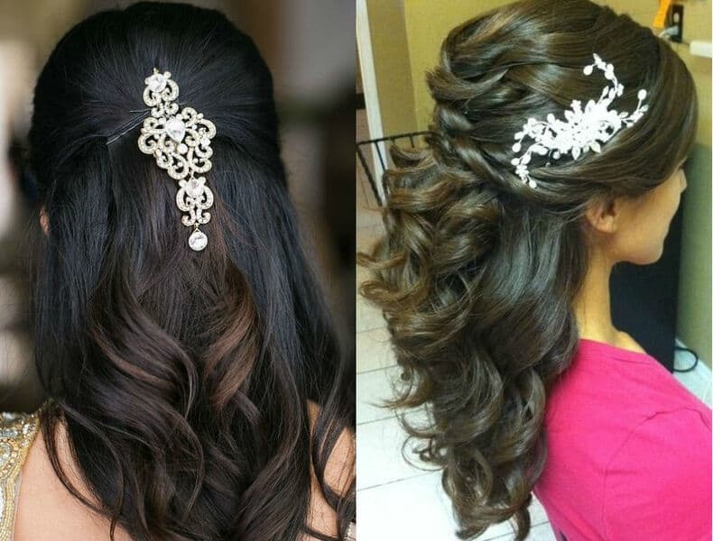 The Half up and Half Down Curls